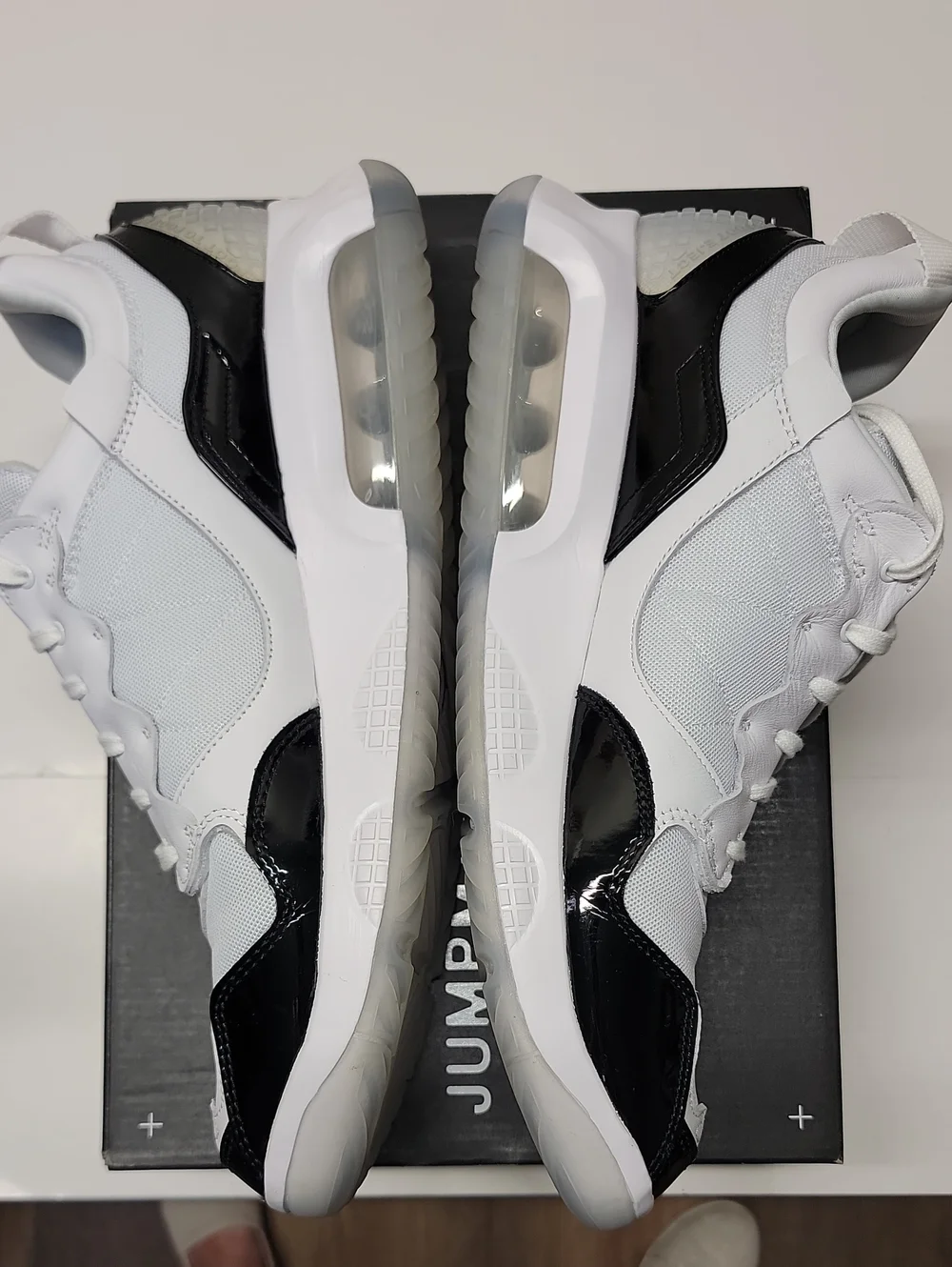 Jordan MA2 Concord White/Black-Court Purple Low-Top Sneakers Men's 15 Excellent